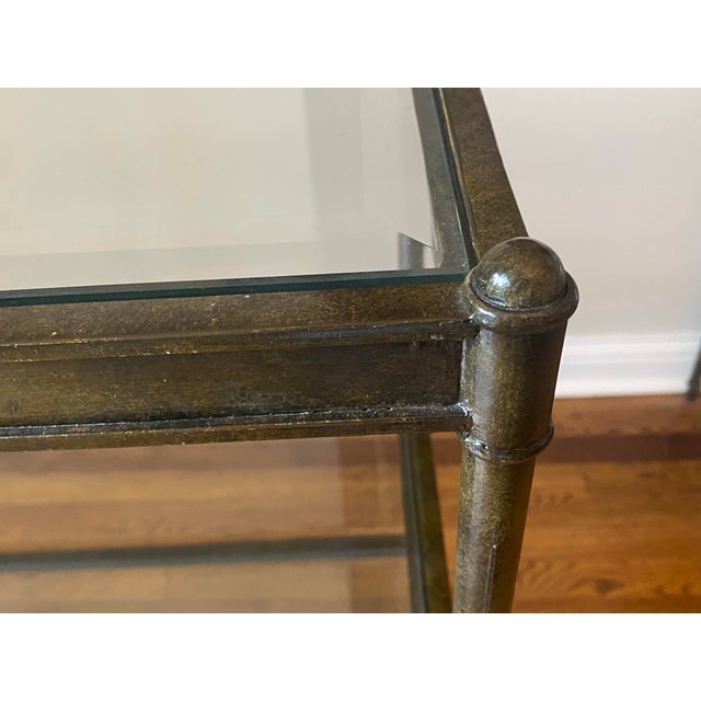 Crafted with a heavy, high-quality metal frame featuring a beautifully patinated antiqued bronze and gold finish, this...