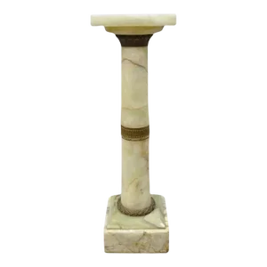19th Century French Empire Onyx & Bronze Ormolu Revolving Statue Column Pedestal