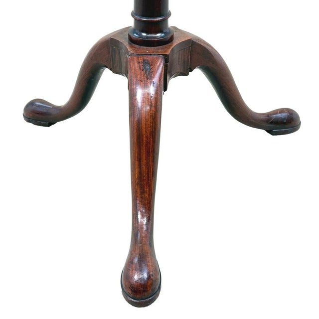 Wood Antique Georgian Mahogany Torchere Candle Stand, 1750 For Sale - Image 7 of 11