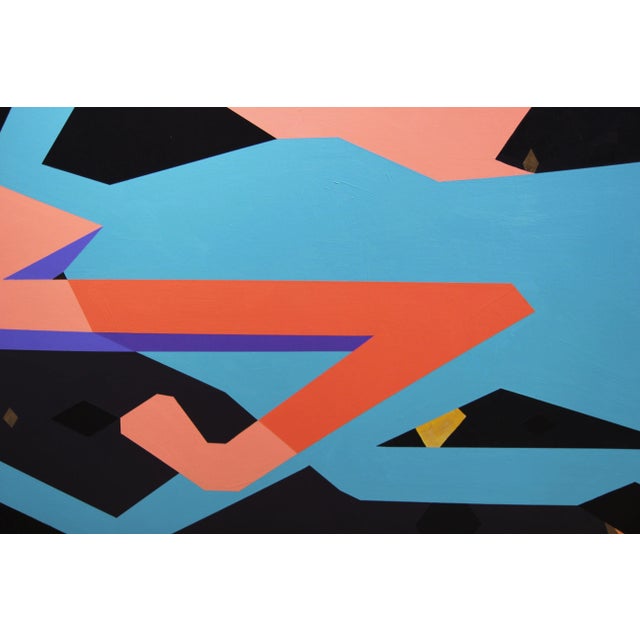 Cecilia Beaven "Cielo de Noche" Large Abstract Contemporary Night Sky Geometric Painting 2019 For Sale - Image 4 of 7