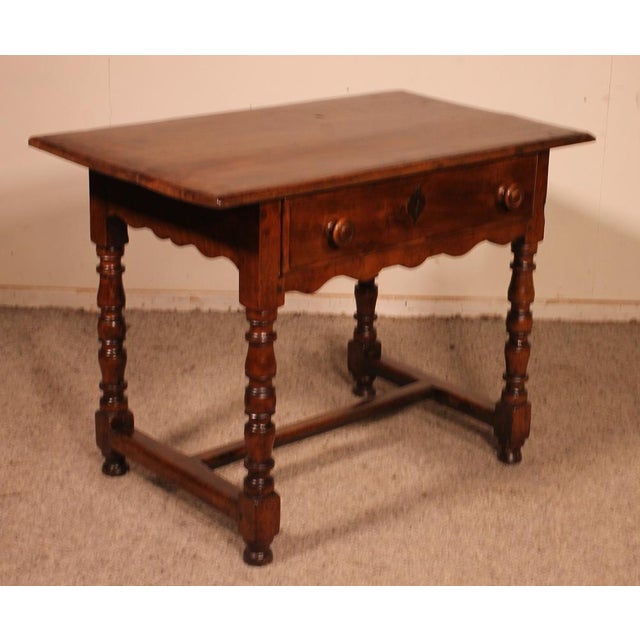 Louis XIII Side Table in Walnut, 17th Century For Sale - Image 5 of 12