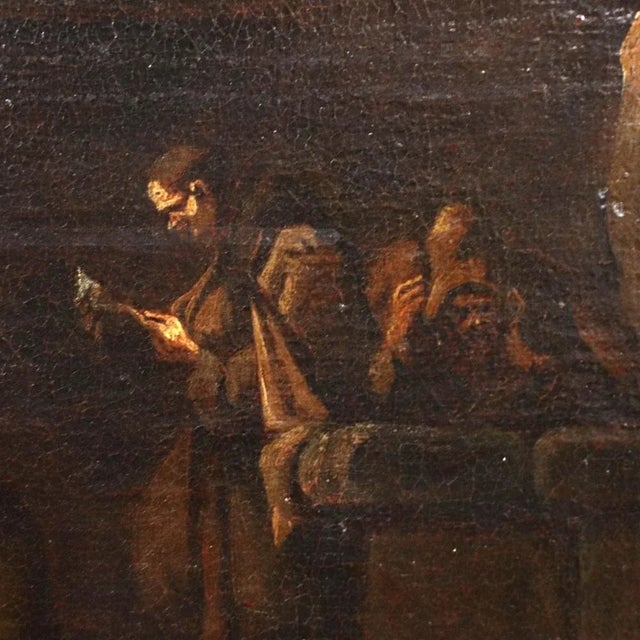 Genoese School Artist, The Monk's Lunch, 18th Century, Oil on Canvas, Framed For Sale - Image 5 of 13