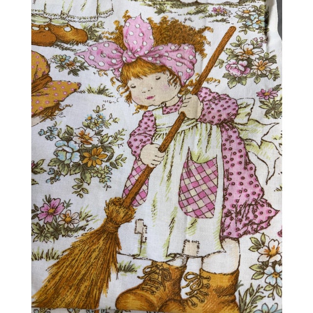1970s British Vintage Sarah Kay Print Curtain Panels - A Pair For Sale - Image 9 of 11