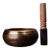 Vintage Tibetan Singing Bowl With Wooden Mallet & Script For Sale