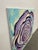 P. Black Signed Pop Art Stylized Teal + Lavender Rose Acrylic Painting For Sale - Image 9 of 12