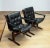 Ingmar Relling Set of Siesta Dining or Desk Chairs in Black Leather by Ingmar Relling Westnova for Westnofa, 1960s For Sale - Image 4 of 11