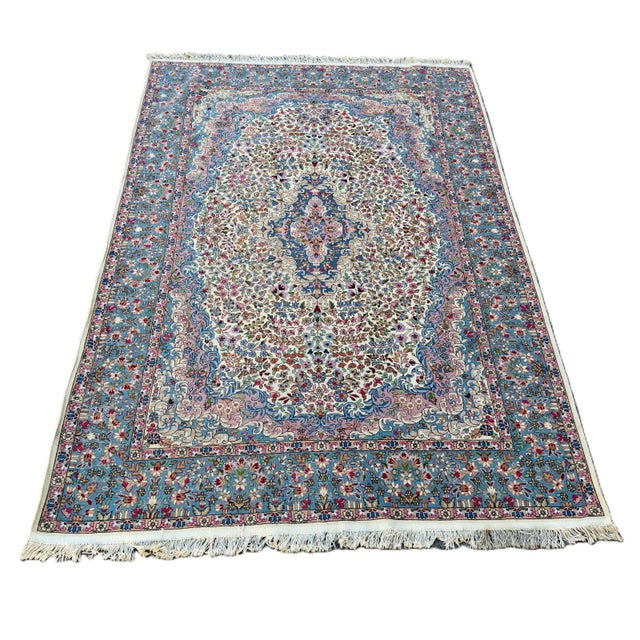 Large 20th Century Kashan Rug with Floral Medallion For Sale - Image 11 of 11