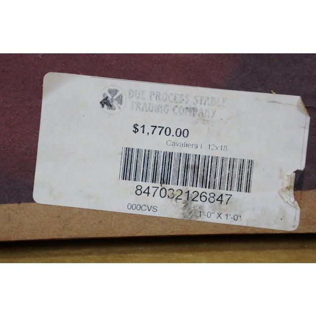 Paper Late 20th Century Trevor James Company Cavaliers Antiqued Etching Roman Cavalry Military 22" For Sale - Image 7 of 14