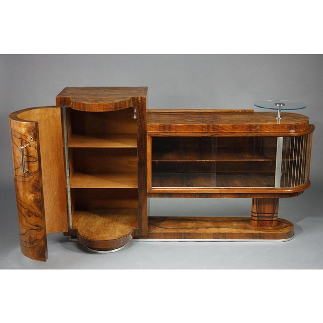 Brown Art Deco Walnut Buffet, 1935 For Sale - Image 8 of 15