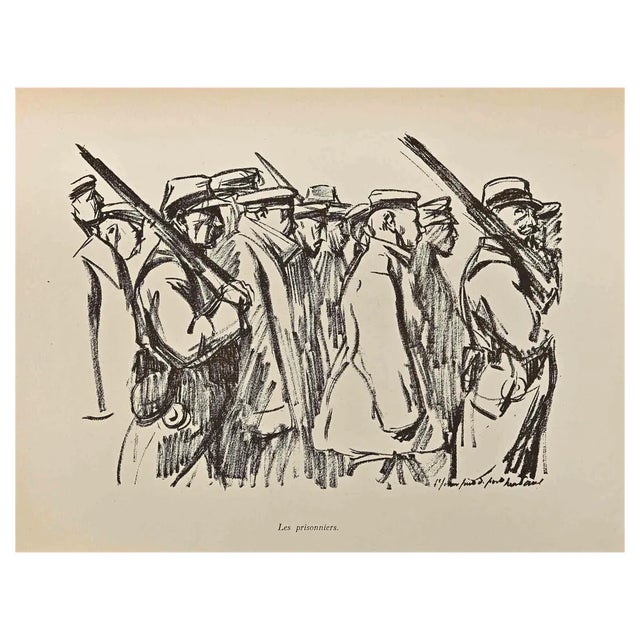 Hermann Paul, Les Prisonniers, Lithograph, Early 20th Century For Sale