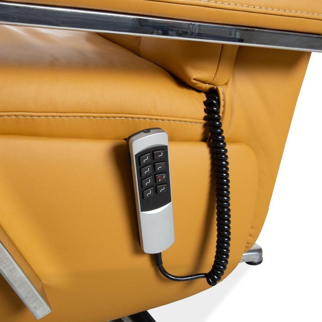 Ochre Leather Lounge Chair from Willi Schillig For Sale - Image 5 of 12