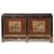 Circa 1890 antique sideboard with cream and red doors, showcasing Gansu province's traditional grain chest design. Made...