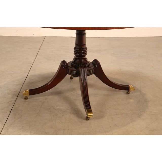 Wood Baker Furniture 'Collectors Edition' Round Mahogany Pedestal Dining Table For Sale - Image 7 of 18