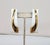 1980s Vintage 1980s Signed Napier Modernist Goldtone & White Resin Pierced Earrings-2 Pieces For Sale - Image 5 of 10