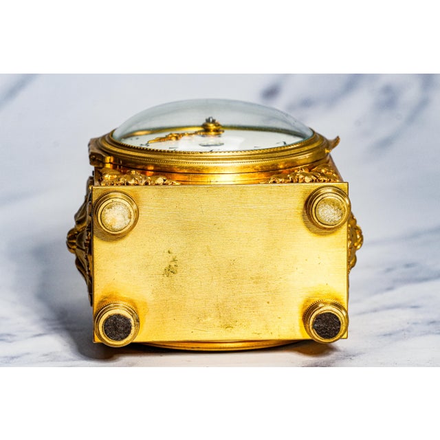 Amazing Antique French Gold Ormolu Bronze Mantel Clock Mougin Dutertre Paris Louis XVI Neoclassical Style Home Decor For Sale - Image 16 of 16