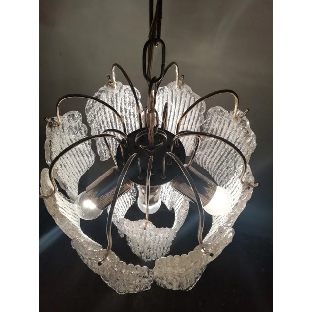 Mid-Century Modern Murano Glass Sheets Pendant Lamp For Sale - Image 14 of 18