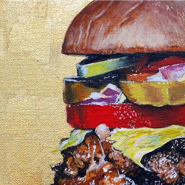 Contemporary Impressionist Still Life Painting, "Angus Prime With Red and Green Tomatoes" For Sale - Image 4 of 4