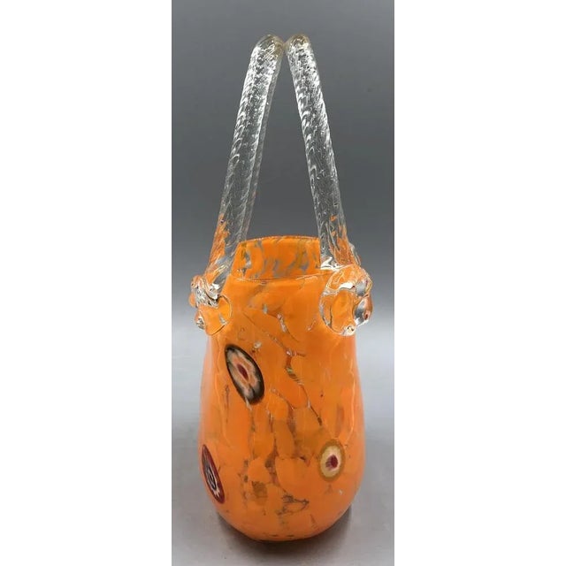 Orange Murano Glass Vase Handbag from Millefiori, 1960s For Sale - Image 9 of 13