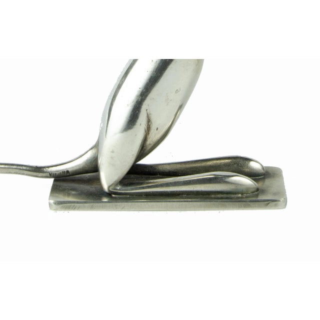 Metal 1920s Art Déco Nickel-Brass Small Kangaroo Sculpture by Karl Hagenauer (Werkstätte Hagenauer Wien), Austria For Sale - Image 7 of 9