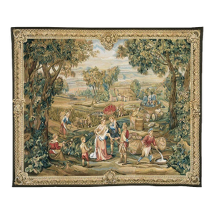 La Racolte Du Vin Handwoven Tapestry - 183 X 218 Cm (6'0" X 7'2") - Requires Rod Size 5