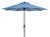 Inside Out Stripe 9 Ft Crank Outdoor Auto Tilt Umbrella in Blue & White For Sale - Image 4 of 4