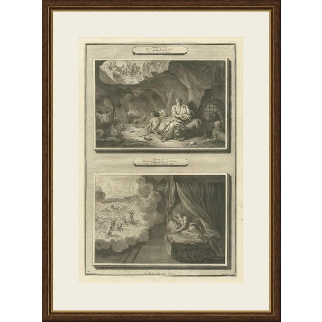 This original copper engraving from pieter mortier's illustrated bible, published in amsterdam circa 1700, shows two old...