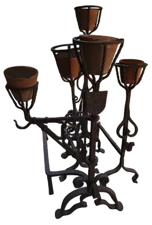 19th Century Spots Andirons Fireplace Master Models, 1865, Set of 4