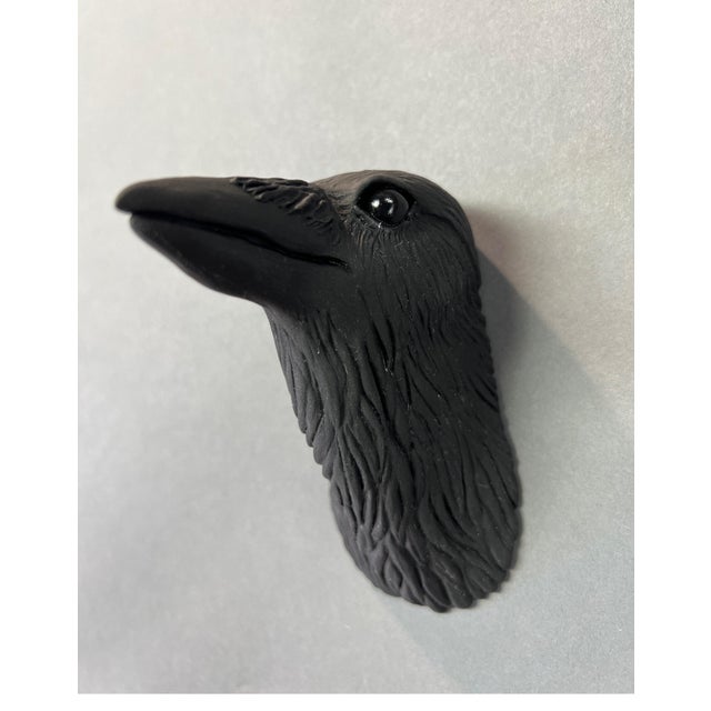 Karla Walter Ceramic Wall Sculpture of Crow #15 2023 For Sale - Image 12 of 12
