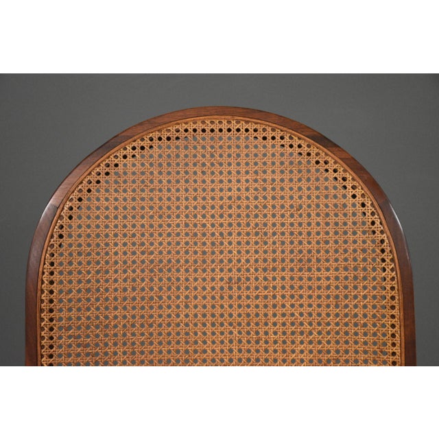 1950s Walnut and Cane Dining Chairs by Milo Baughman - Set of 6 For Sale In Boston - Image 6 of 9