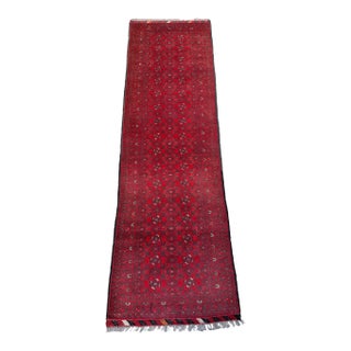 Afghan Hand Knotted Runner Rug For Sale