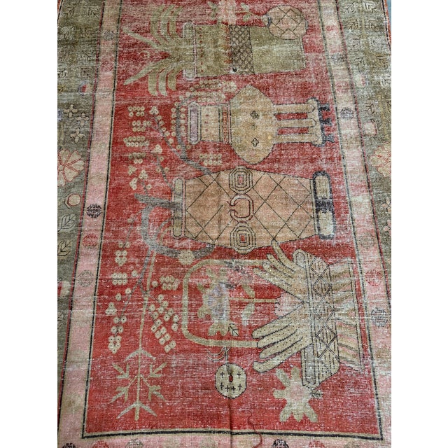 Traditional Antique 1900s Samarkand Rug With Floral Motifs For Sale - Image 3 of 6