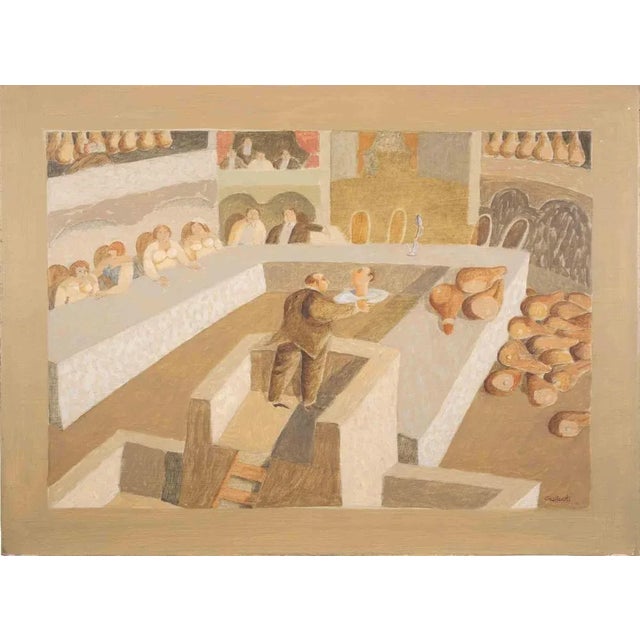 Alberto Gallerati, At the Congress of That Party, 1980s, Oil Painting For Sale - Image 4 of 4