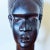 Brown Early 20th Century Large Hand-Carved Bust of African Woman in Wood For Sale - Image 8 of 10