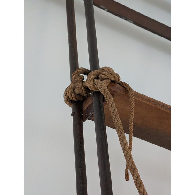 Library Ladder with Wooden Steps For Sale - Image 4 of 16