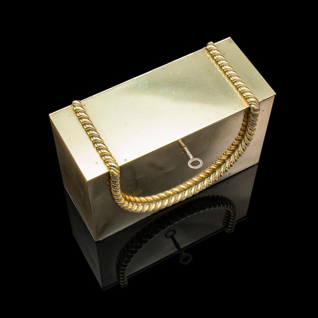 Metal 1820's Antique Strong Box For Sale - Image 7 of 9