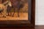 Vintage Inlaid Wood Framed Painting Depicting Four Horses in a Landscape For Sale - Image 10 of 12