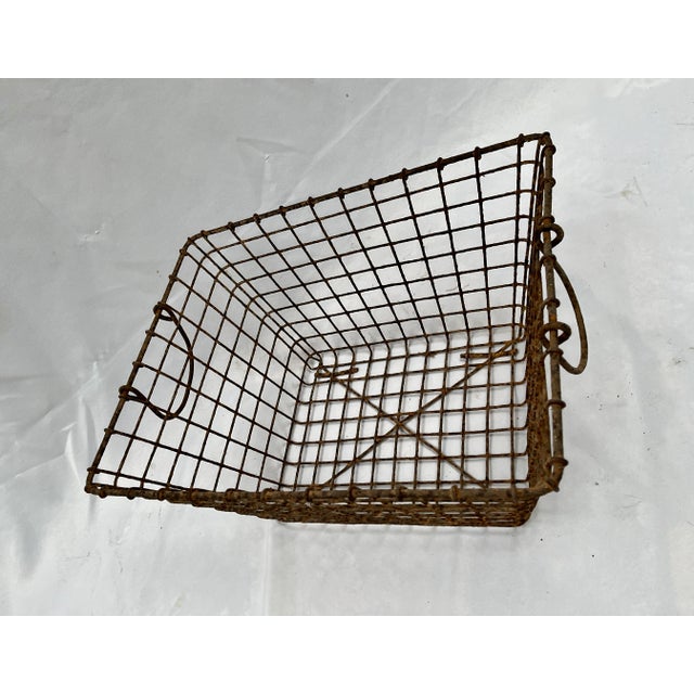 Vintage Early 1900s French Metal Oyster Basket For Sale - Image 4 of 9