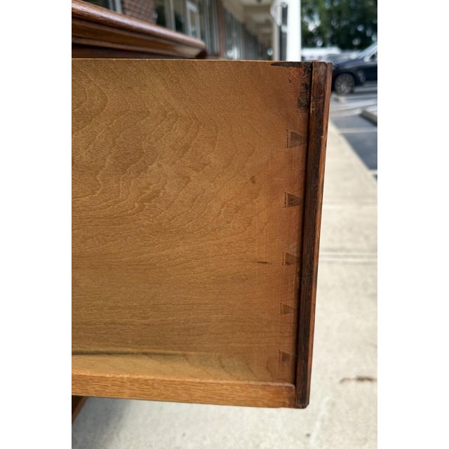 Early 20th Century J.B. Van Sciver Co. Refinished Antique Oak Server & Turned Legs For Sale - Image 12 of 12