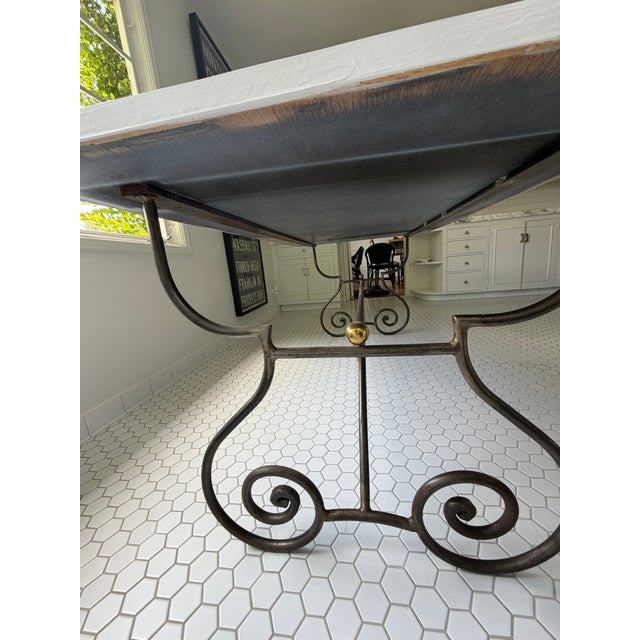 Ebony French Vintage 1970's Dining Table For Sale - Image 8 of 13