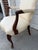 Mid 20th Century Pair of Vintage French Provincial Upholstered Armchairs With Cabriole Legs and Carved Details For Sale - Image 5 of 12