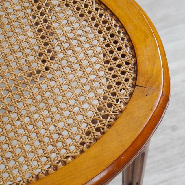 Louis XVI Chairs in Cherry Wood with Cane Webbing and Balloon Backrests, Set of 4 For Sale - Image 3 of 15