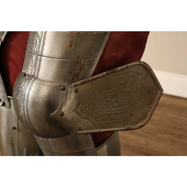 Marto Toledo Spanish Engraved Full Suit of Armor with Sword For Sale - Image 14 of 18