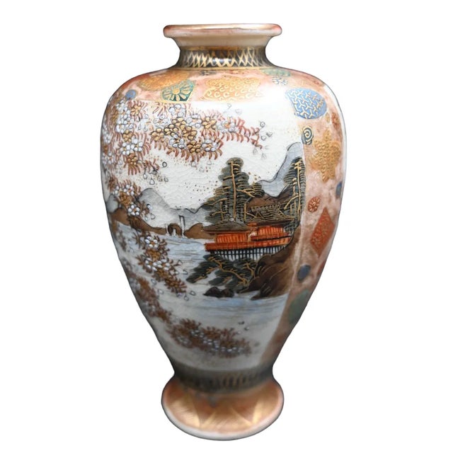 Japanese Satsuma Vase For Sale - Image 5 of 9