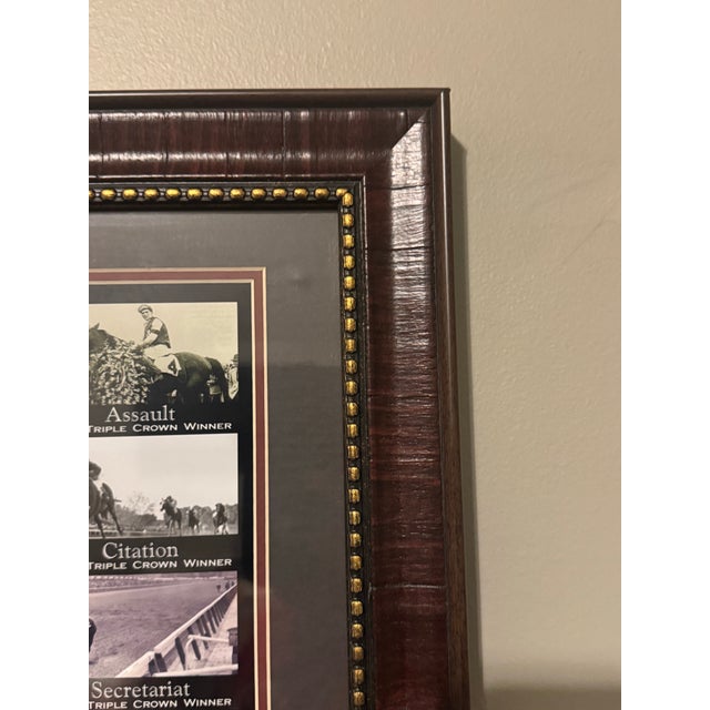 2010s Framed Triple Crown Horse Racing Memorabilia Featuring American Pharoah & Historic Winners For Sale - Image 5 of 11