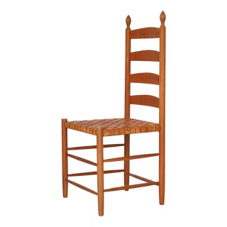 Beech Shaker Chair with Leather Seat by Kaare Klint, Denmark, 1960s For Sale