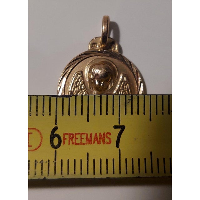 18k Gold Pendant Medal, 1950s For Sale - Image 15 of 17