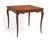 French Louis XV Provincial Style Embossed Leather Top Cabriole Legs Card Games Table For Sale - Image 4 of 15