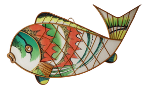 Large Fish Wall Decoration in Bamboo, 1970s