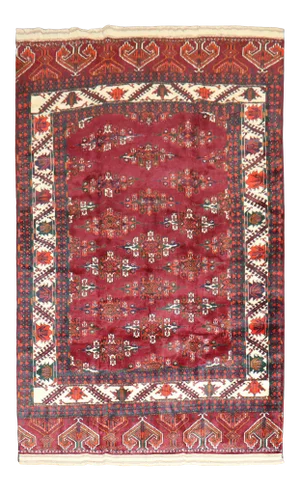 Vintage Turkeman Rug, 5'4'' X 8'7''