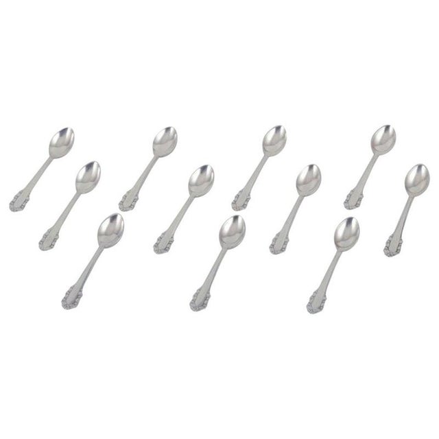Georg Jensen Lily of the Valley. A set of eleven coffee spoons in sterling silver. 1920s/1930s. Perfect condition....